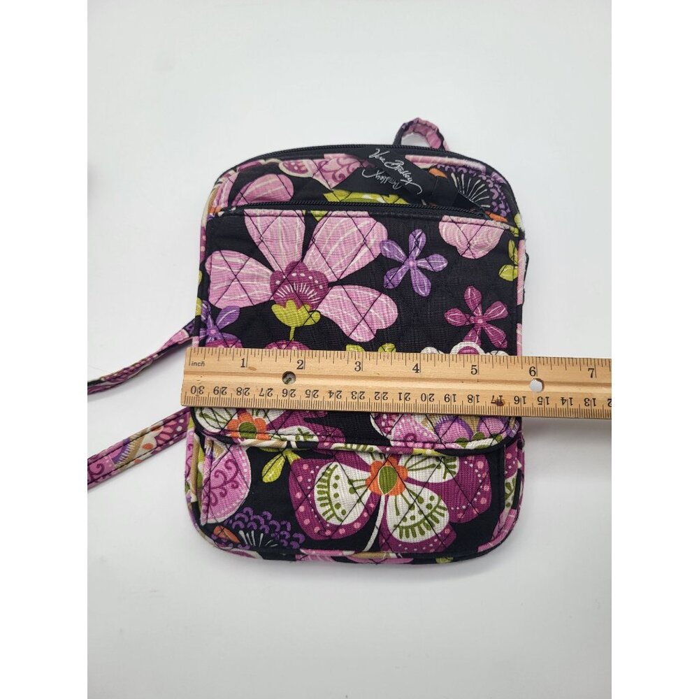 Vera Bradley Mini Hipster Pirouette Pink Crossbody Purse Bag Floral Quilted - Picture 5 of 9
